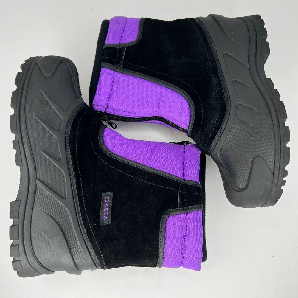 Itasca Girls 8006780WR Black Purple Snow Stomper Zipper Size 6 Snow Boots - Picture 7 of 10